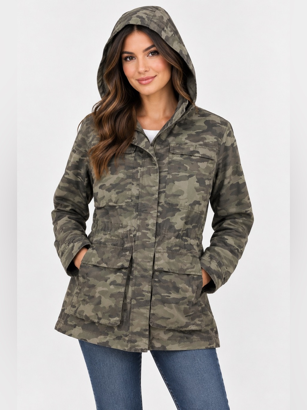 Universal Thread Women's Camo hooded jacket